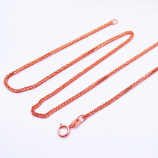 Fat Donglai's same style Russian 585 purple gold necklace women's jewelry pure thick Chopard chain 14K color gold rose gold thick 2.0mm 45cm