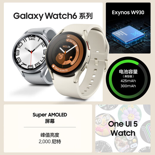 Samsung Samsung [National Subsidy] Watch6 Classic Bluetooth Smart Watch/Sports Watch/Telephone Watch 47mm Yuye Hei Men and Women Watch