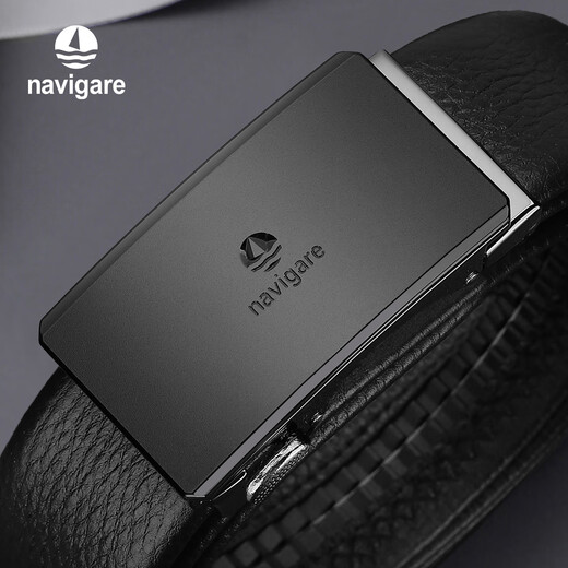 Navigare Italian small sailing belt men's cowhide automatic buckle belt men's pants belt men's New Year gift for boys