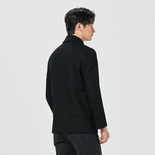 Lilang cashmere blended quick heating woolen coat men's winter woolen coat business men's wool coat black (24DYR5051Y) L 170/88A