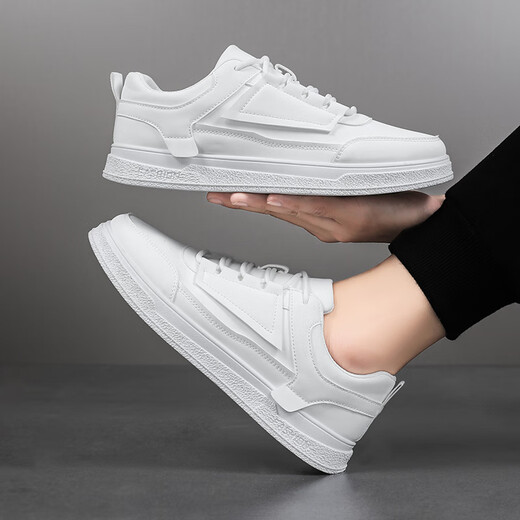 
Changxiang Huili shoes men's spring and summer casual sports men's shoes men's sports board shoes soft sole lightweight and versatile flat sole classic white shoes YJ-1105 white 41