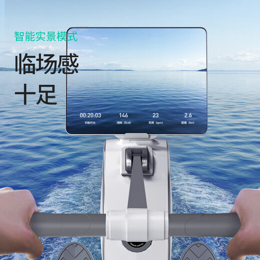 麦瑞克（MERACH） 静音磁阻划船机纸牌屋智能划船器家用健身器材 915 16挡磁控/直播带练/珍珠白