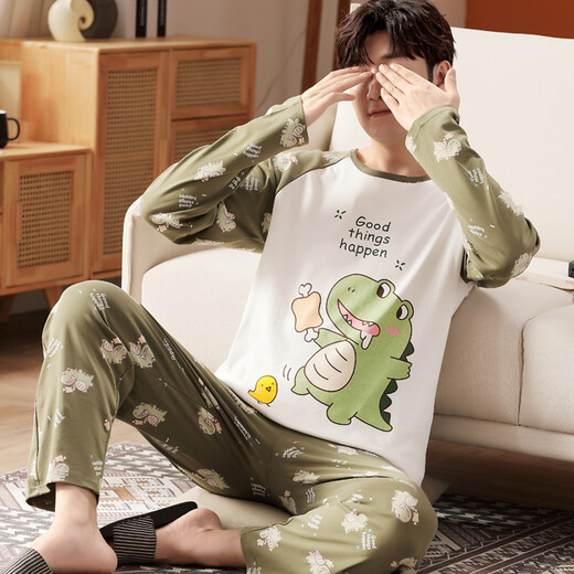 Slim Pyjamas für Männer im Frühjahr und Herbst Teenager Langarmdünner Cartoon Cartoons Junior High School-Schüler Nettes Männer verlieren Big 9934 m kleine Größe 155-160 Gewicht 80-90jin [Jin entspricht 0,5 kg]