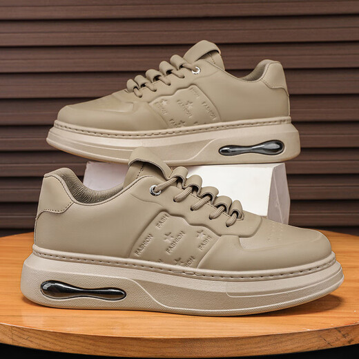 
Xiaohuilijia casual shoes fashionable sports shoes men's shoes 2025 new autumn thick-soled shoes lightweight men's versatile trendy shoes MK878 khaki 39