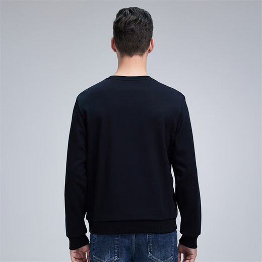 Dances with Wolves Velvet Sweatshirt Men's Autumn and Winter National Fashion Pattern Versatile Thick Sweatshirt Men's Top Black Velvet XL