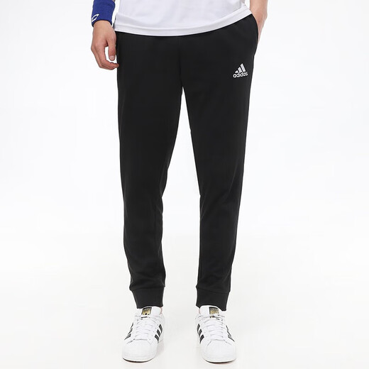 Adidas (adidas) pants for men, long trousers, trousers, running training, fitness, loose casual sports pants, GK9226/knitted closing/Adi logo S (175)