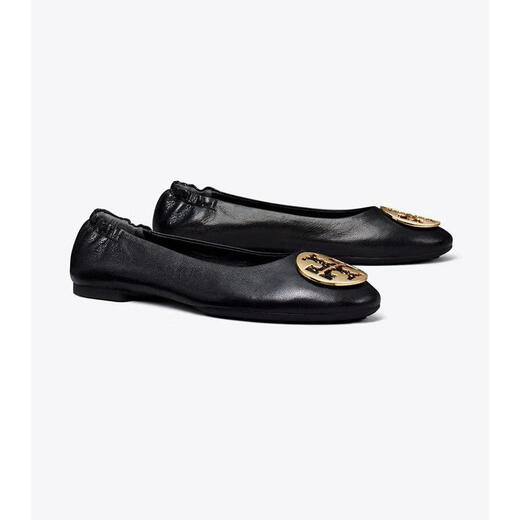 Tory Burch Classic Women's Fashion Ballet Flats Women's Shoes Elegant Temperament BLACK 5