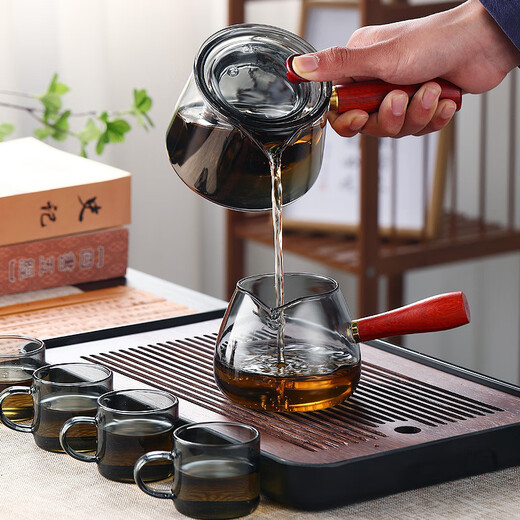 Jinpan side-handled glass teapot tea water separation teapot tea making device electric ceramic stove thickened heat-resistant glass tea maker tea making side-handled teapot 500ml