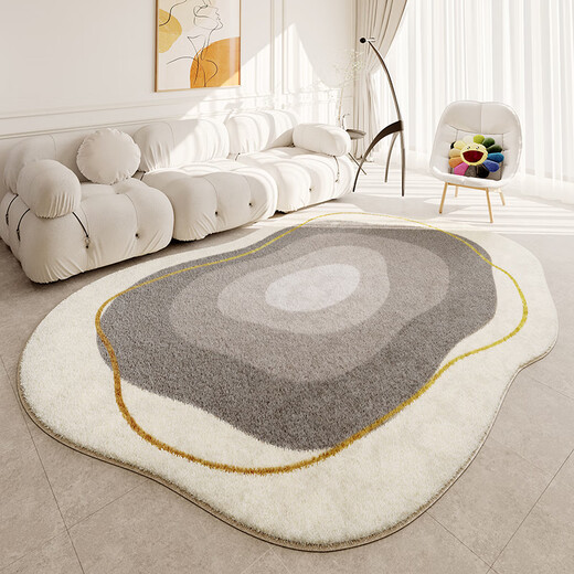 Chushang Carpet Salon Sofa Sofa Coffee Table sans laver en hiver irrégulier de cachemire épaissi étanche à la chambre en peluche de chambre à coucher bleu Mint de la menthe en forme spéciale (imitation en cachemire) (étanche) 60 * 160 (pas de perte de cheveux, fête des chats)