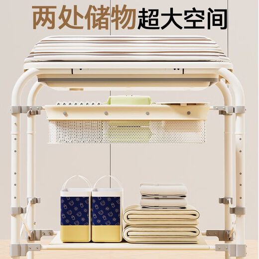 birthday diaper table baby care table newborn baby diapers table massage touch multifunctional bathtub [basic] cheese white-multi-functional care table