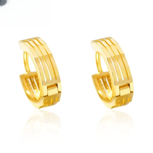 Mu Qin Zhuoyang (ZY) 10k gold earrings ear bone ring ear buckle ear ring women's fashionable simple style K01A small inner diameter 0.5cm single