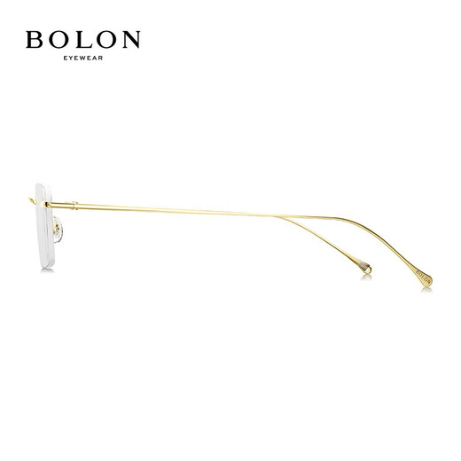 BOLON Tyrannosaurus Glasses Optical Glasses Frame Titanium Frame Men's Business Frameless Myopia Glasses BT1591 B60-Gold Single Frame
