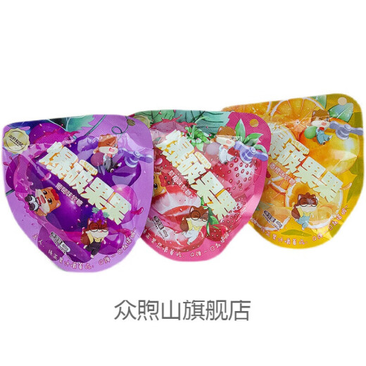 Three Squirrels (Three Squirrels) blasting fruit 40gX3 bags rubber soft grape flavor blasting fruit 40g3 bags