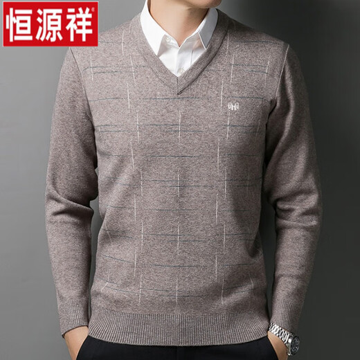 Hengyuanxiang Herrenhals-Nackenpullover verdickte Anti-auf-Hühnchen-Herzkragen Pullover Dad lässig warmes Basishemd leicht zu kaffee 6626 180/92A 155-170jin [Jin gleich 0,5 kg]