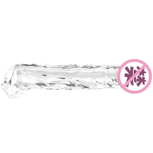 Pleasing wolf braces, lengthened (65mm) and thickened, men's semen locking ring, condom simulation cover, sm, adult sex toy, sex toy, alternative toy, small steel cannon, transparent