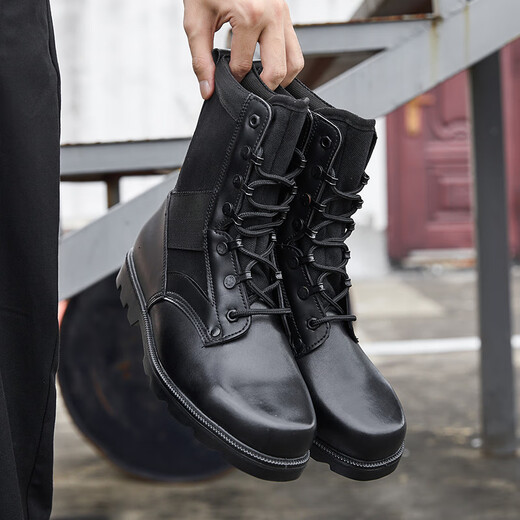 Congren nouvelles bottes de combat ultra-légères pour hommes été respirantes antidérapantes imperméables absorbant les chocs bottes d'entraînement montantes bottes tactiques d'extérieur escalade embout en acier semelle en acier style 44