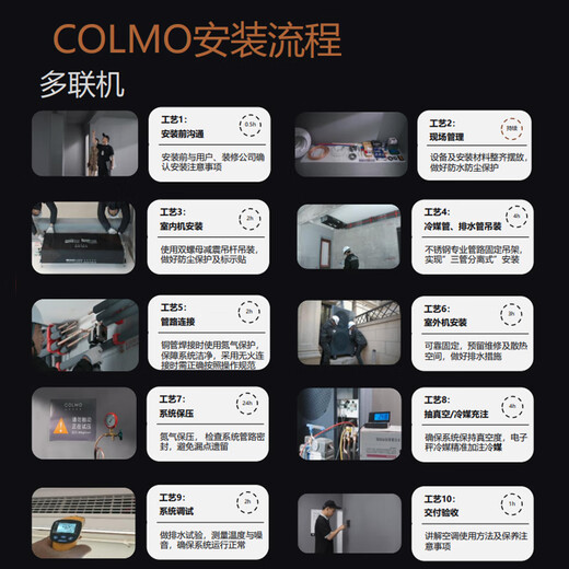 COLMO Xinxiang 2.0 central air conditioner 160/180 six horses, seven horses, eight horses, nine horses, one to five smart home multi-connection full DC frequency conversion, first-class energy efficiency EVO series 6 horses, first-class energy efficiency, one to four 140 outdoor units