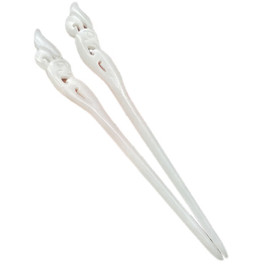 Mixin Hotan jade white jade phoenix hairpin headdress Pan-head phoenix hairpin Ancient style Hanfu jade hairpin ethnic style cheongsam Hotan jade hairpin single