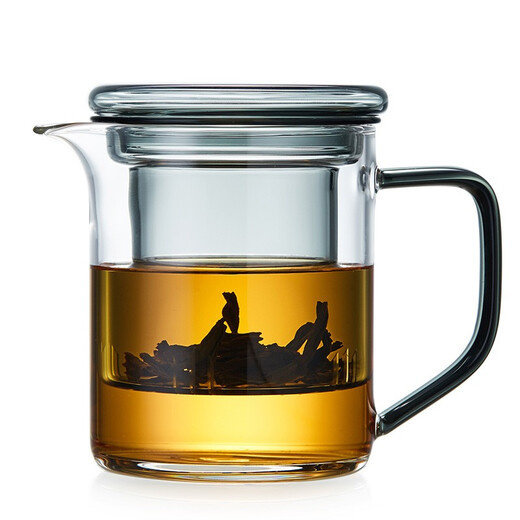 Mesni teapot glass teapot tea water separation thickened tropical filter tea set office household tea dispenser tea maker 320ml mok cup