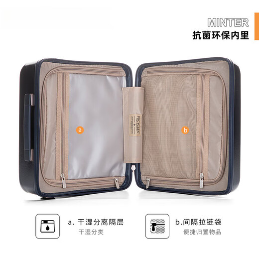 新秀丽（Samsonite）迷你手提箱HH5便捷化妆箱密码箱新款商务旅行箱子母箱HJ1 紫色 91x手提迷你箱 迷你度假箱