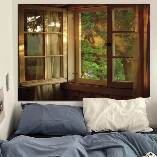 Naturaleza muerta fuera de la ventana Ventana falsa Ventana paisajista Decoración de tela de cama de la cama Renovación de la sala de tela del tapiz de la pared del dormitorio del dormitorio 3846 HD TAPLE VELVET COLECCIÓN HORIZONAL