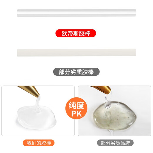 Otis hot melt glue gun glue stick household adjustable temperature electric glue gun children's creative DIY production toy repair artifact upgraded 50W glue gun + 10 glue sticks