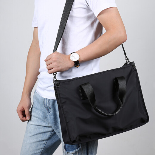 Pabojoe men's bag handbag business briefcase men's large capacity computer bag lightweight shoulder crossbody bag men