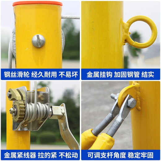 班宝缇羽毛球网架可移动标准多用网柱网架室内外比赛用多功能排球架子 标准款网柱+羽毛球网