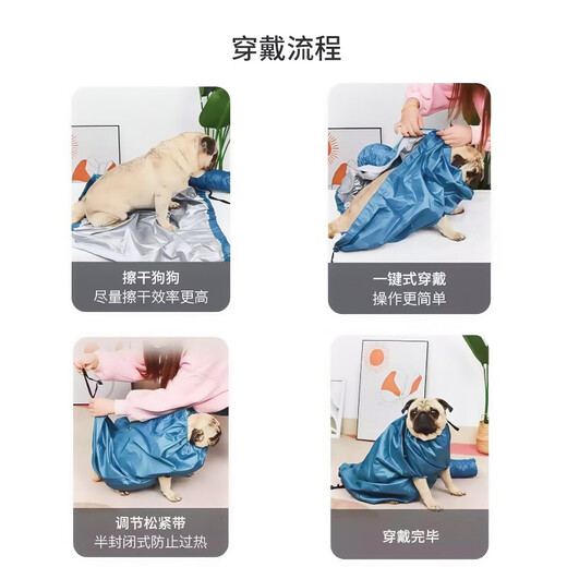 GOTP Bolsa de secado para artefactos de baño y secado de mascotas para perros y gatos domésticos Caja de secado para mascotas Productos de baño de secado rápido Corgi Tamaño M adecuado para gatos y perros que pesen 20 Jin Jin equivalen a 0,5 kg o menos
