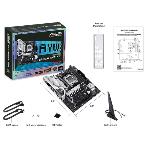 华硕（ASUS）24期免息华硕TUF B650M-PLUS WiFi/E电竞特工重炮手主板支持7500F/9700X/7800/9800X3D 板U套装 B650M-AYW WIFI R9 9900X