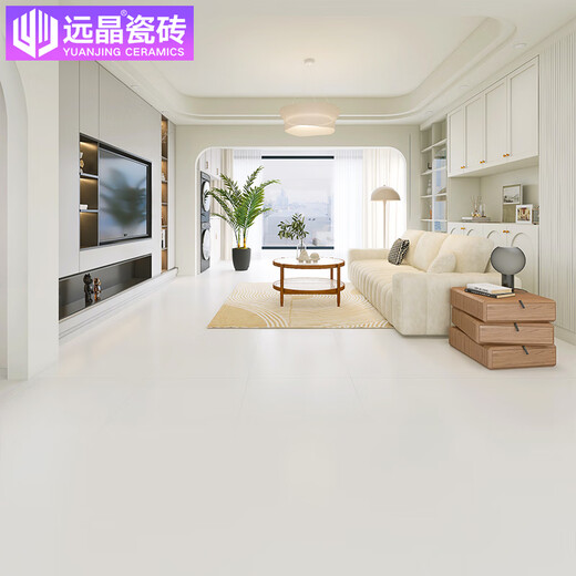 远晶600x1200瓷砖柔光天鹅绒奶油白微水泥客厅地砖墙砖通体广东地板砖 BM12859 600x1200mm
