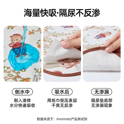 Imomoto Baby wasserdichte atmungsaktive Urinisolierungspads kann reine Baumwoll-Pflegekissen gewaschen werden.
