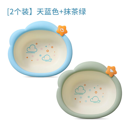 Chuangjingyi selects 3-pack of children's butt-wash basins. Newborn baby washbasins. Newborn children's supplies for washing buttocks. PP household baby (Yunduo) 2-pack - sky blue + matcha green.