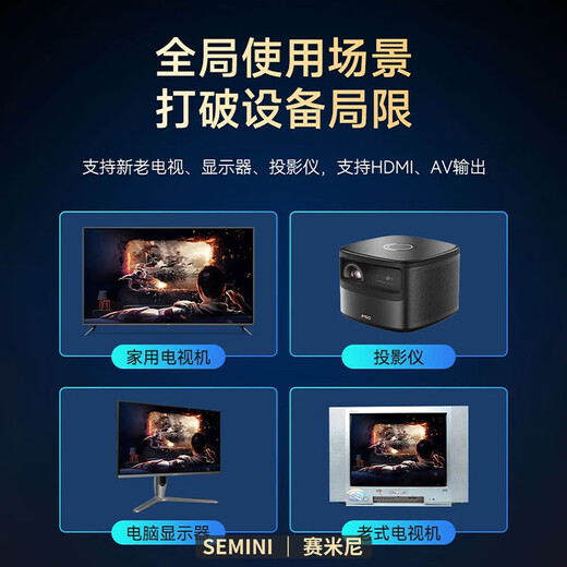 赛米尼【无广告开机|免费看】方言语音电视盒子家用网络机顶盒wifi高清4K直播投屏有线无线全网通用 双频5GWiFi版+红外数字遥控