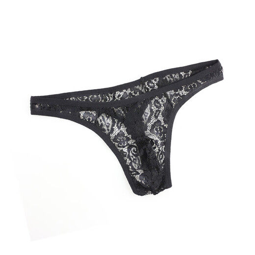 Long Night Adult Men's Erotic Underwear Abnormal Lace Transparent Thong Thin Sexy Interesting White L