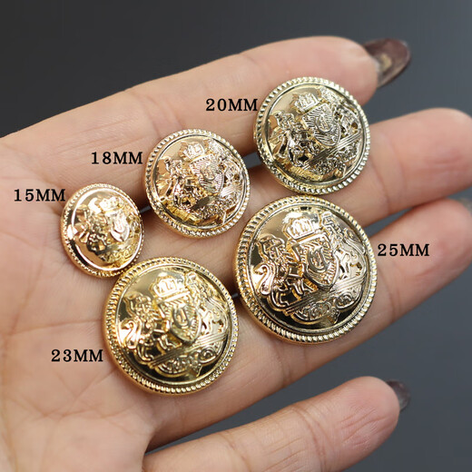 Shantou Lincun retro concealed button metal coat button high-end suit button British style trousers waist button windbreaker sweater open bronze color one shot four (size note)