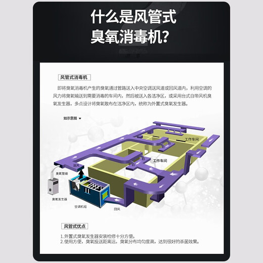 Feili duct type ozone generator central air conditioning fully automatic control ozone disinfection machine equipment food factory industrial clean workshop sterilization and deodorization 8100F 100g ozone 1000