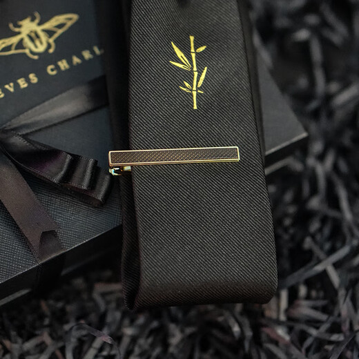GIEVES CHARLES [light luxury gift box] BBK men's gift tie and tie clip set for boyfriend BBK gift box
