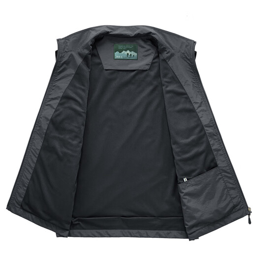 JP Men's Vest Multi-Pocket Working Photography Fishing Quick Dry Casual Vest 718 Gray XL (suitable for 140 Jin [Jin equals 0.5 kg]-155 Jin [Jin equals 0.5 kg])