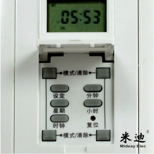 Interruptor de control de tiempo de tipo 86, controlador de tiempo inteligente de pared totalmente automático, temporizador de luz publicitaria de microcomputador, MIDI 724 (cero fuego de fuego) (2200W)