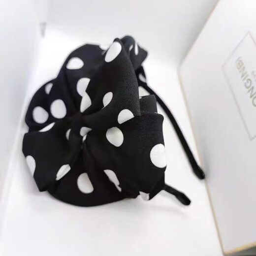 Jianla Spring and Summer New Style Xiangyunsha Breathable Half Hat Headband Black Versatile Temperament Enlarged White Hair Covering Headband Hair Accessory Fashion Black