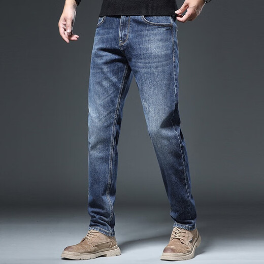 Jeep Spirit haut de gamme Jeans Jeans masculin 2025 Spring and Automne NOUVEAU BUSINESS LUMBRES LUMBRE STRAPT SLIM SLIG STERGT PANTS MEN'S 866 BLUE 28