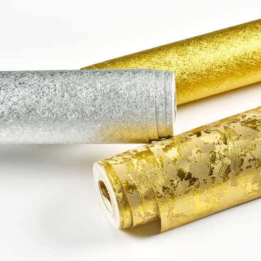 Geschweißte Goldfolie Tapete Golden Golden gelb Silber KTV Hotel Schlafzimmer Wohnzimmertechnik gebürstete Decke Tapete F17152 Gold Folie Wolke Tapete