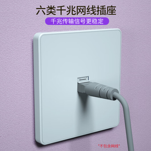 Jiaen Categoría 6 Gigabit Network Cable Socket CAT6 Puerto de red de banda ancha RJ45 Panel Gigabit Gigabit 86 Socket de computadora Blanco