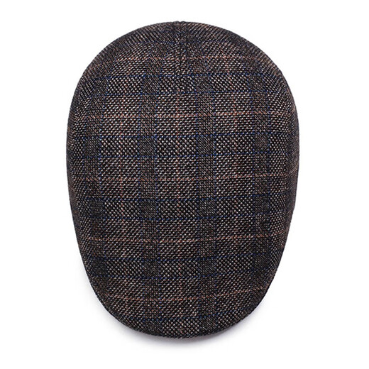 Red Dragonfly Old Man Hat Men's Autumn and Winter Middle-aged and Elderly Plus Velvet Advance Hat Grandpa Elderly Hat Ear Protection Warm Peaked Cap Brown Color-Fashionable Warm Ear Protection M M Size (Head Circumference About 58CM)