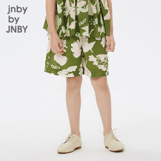 Jnby by JNBY Jiangnan Buyi children's shorts summer colorful print cute casual cotton and linen boys and girls 1N6E13790 904 mixed pink green 140 cm