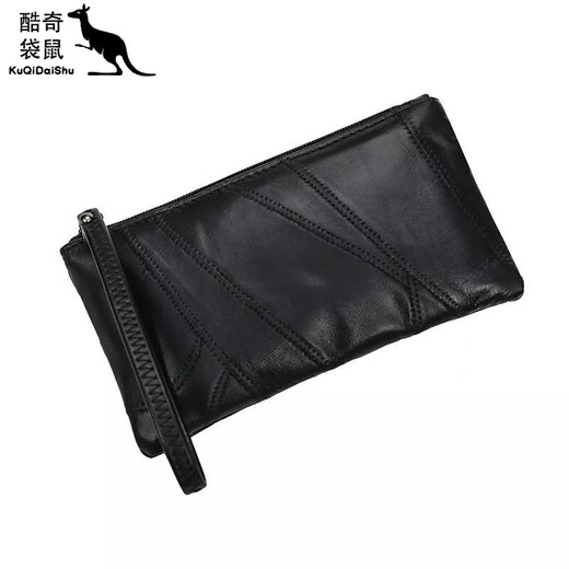 Cool Kangaroo [Sheepskin Women's Bag] New genuine leather clutch bag One-shoulder fashion pu women's bag coin wallet hand size