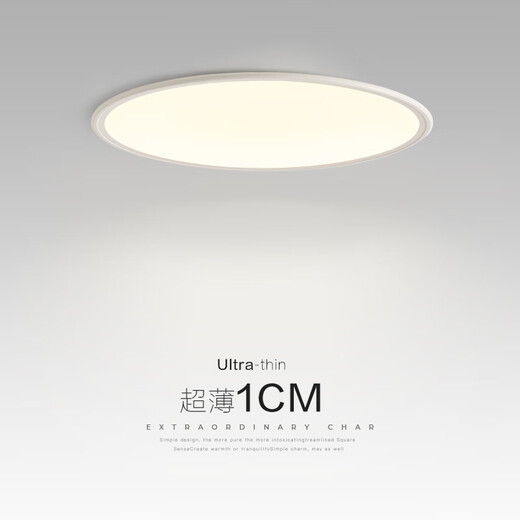 Yilin Round Living Room Ceiling Lamp Bedroom Lamp Simple Modern Nordic Minimalist Atmosphere Home Study Room LED Lamp White-Eye Protection Anti-Blue Light Ra>97_40CM Three