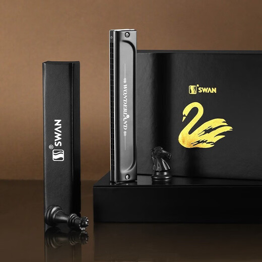 Swan (SWAN) imported German gong Swan harmonica polyphonic accent high-end beginners professional performance level gift for men and women adults 24 holes polyphonic C key [Professional performance level]