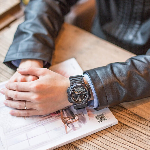 CASIO Volkswagen Pointer Series Fashionable Waterproof Digital Dual Display World Time Sports Men's Watch AEQ-110W-1AVDF